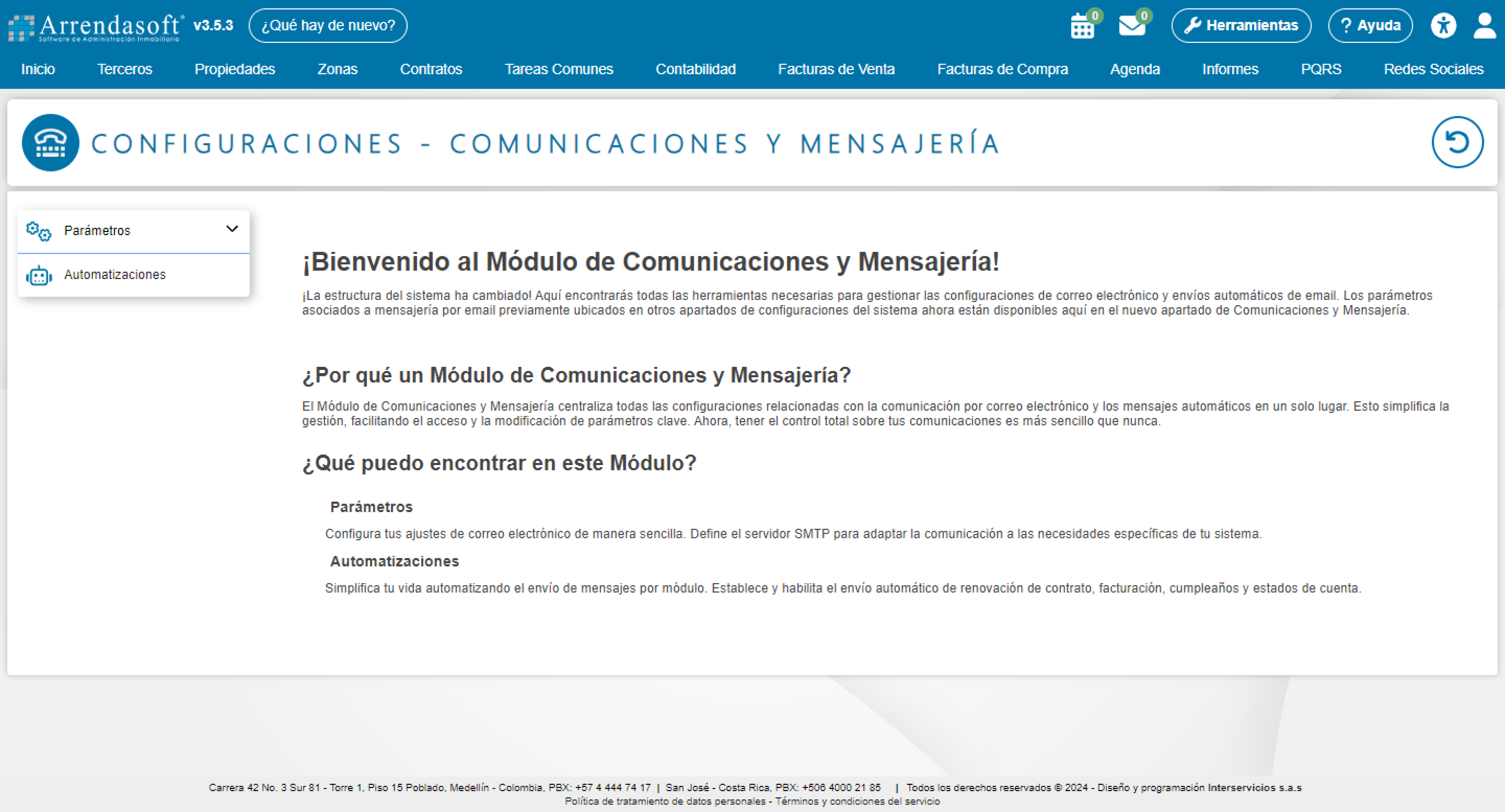 Módulo de Comunicaciones y Mensajería