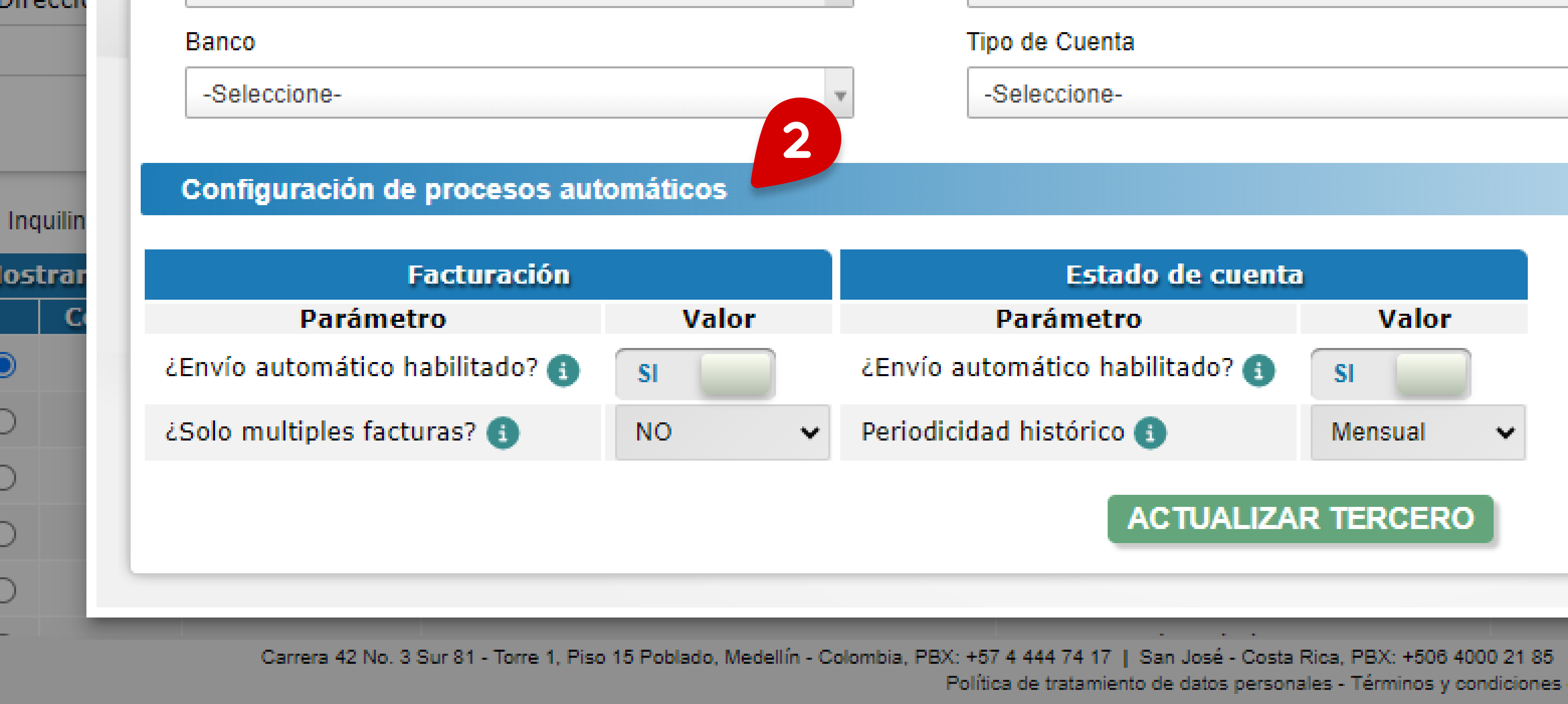 Facturas Tercero - Paso 2