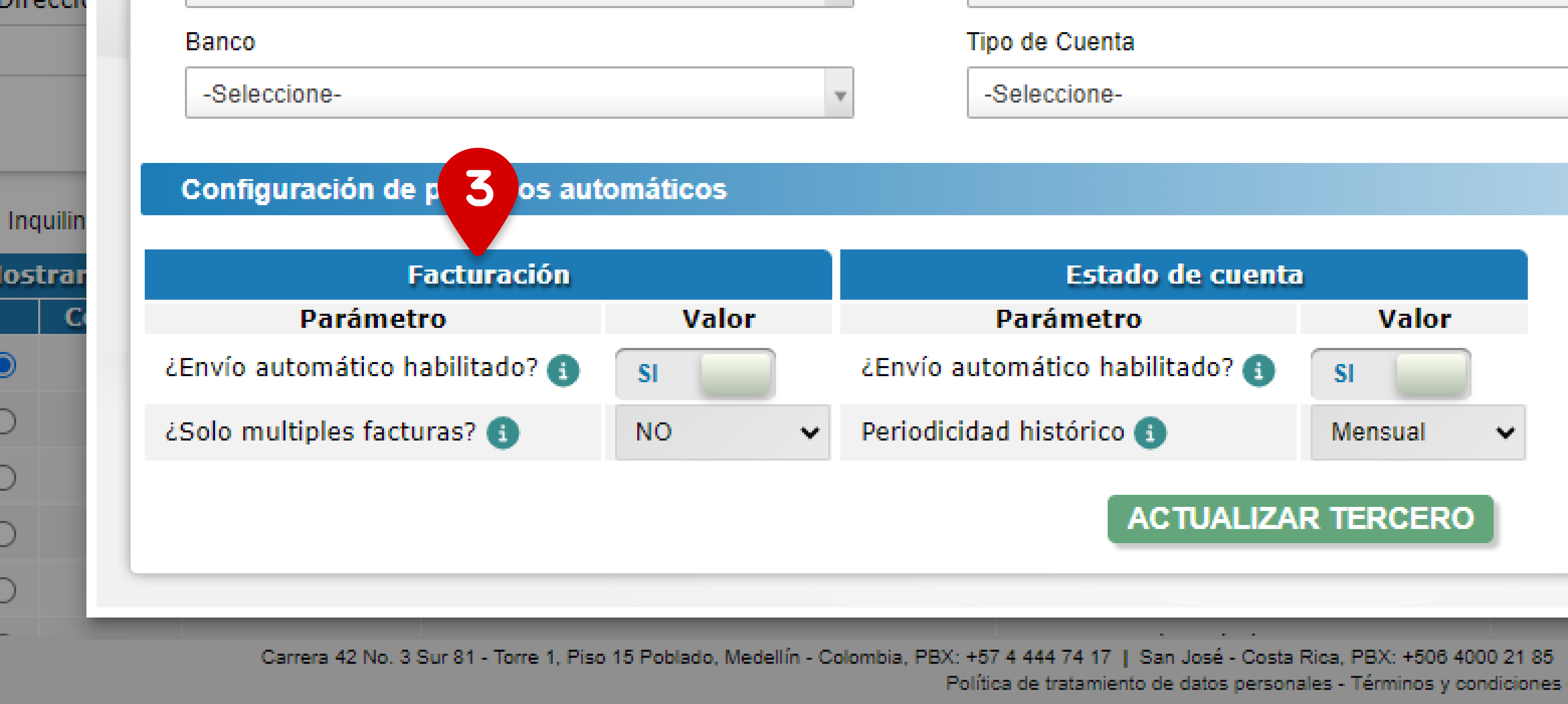 Facturas Terceros - Paso 3